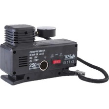 Semel 220V ile 12V Oto Elektriği Çalışan Hava Lastik Şişirme Kompresörü 250 Psı Çok Amaçlı Yol Yardımı