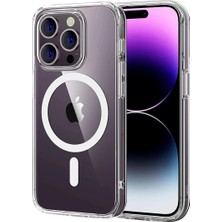 Eco Port Apple Iphone 15 Pro Max Combo Sert Şeffaf Magsafe Kapak - Şeffaf - Şeffaf