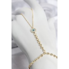 Gold Renk Pirinç Zirkon Taşlı Nazar Model Şahmeran