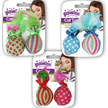 Pawise Catnipli Tüylü Top Kedi Oyuncağı 10 cm