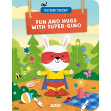 Auzou Fun And Hugs With Super-Gino (The Story Factory: Finger Puppet Book)