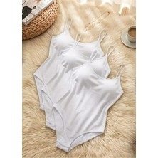 Loule 3'lü Avantaj Paketi - %95 Pamuklu Ip Askılı Çıtçıtlı Body - Esnek & Terletmeyen Kumaş