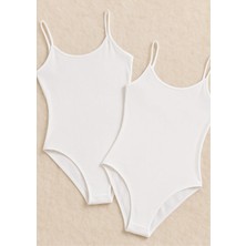 Loule Kadın Giyim Ip Askılı Likralı Penye 2 Adet Çıtçıtlı Body LL.K60.O012.001