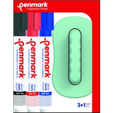 Penmark Beyaz Tahta Kalemi 3'lü Set ve Silgi