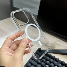 Aksesuarda iPhone 14 Uyumlu Sararmaz Mika Magsafe Şeffaf Telefon Kılıfı Darbe Emici Koruyucu