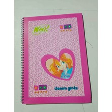 Winx Gıpta 80 Yaprak Karelı Defter A4 Spırallı