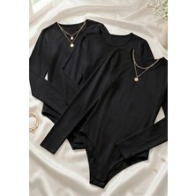 Loule Kadın 3'lü Avantaj Paket Uzun Kollu %95 Pamuklu Çıtçıtlı Body Atlet - Nefes Alan & Terletmeyen Kumaş