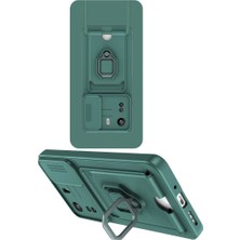 Eco Port Xiaomi Redmi 13C Kılıf Zuma Kartvizitli Yüzüklü Silikon - Yeşil