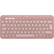 Ovebu Logıtech K380S, Pebble Keys 2,  Rose, 920-011861, Bluetooth, Türkçe, Q, Multimedya, Mini Klavye