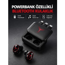 Najmaddin Mey ® Powerbank Özellikli Bluetooth Kablosuz Kulaklık – Dokunmatik Kontrol, Uzun Pil Ömrü, Er