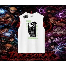 Tarzsokak Shikamaru Nara Naruto Anime Karakter Oversize Unisex Kolsuz Tişört Beyaz