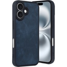 Magicool Iphone 16 Kılıf Aras Deri Kapak - Lacivert