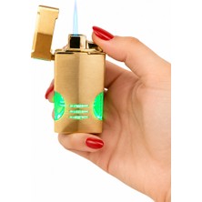 Onr Store Metal Gaz Dolumlu LED Işıklı Çakmak Premium Hediyelik Model