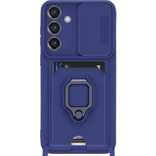Magicool Samsung Galaxy S25 Plus Kılıf Zuma Kartvizitli Yüzüklü Silikon - Lacivert