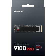 Ovebu Samsung MZ-VAP2T0BW, 9100 Pro, 2tb, 14700/13400, Gen5, Nvme Pcıe M.2 2280, SSD (Türkiye Distribütörü Garantili)