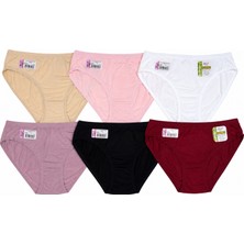 Tutku Elit Elit Kadın Bambu Düz Bikini Külot 6lı Set
