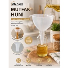 Ak Avm Mutfak Hunisi Plastik Sıvı ve Kuru Gıda Aktarma Hunisi Geniş Ağızlı Çok Amaçlı