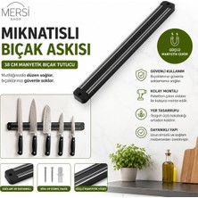 Mersi Shop Mıknatıslı Bıçak Askısı 38 cm Duvara Monte Manyetik Bıçak Tutucu Mutfak Düzenleyici