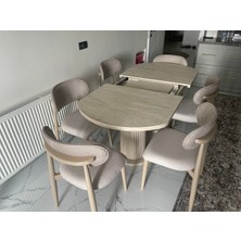 Della Casa Yemek Masası Açılır Mdf 90X180 Traverten