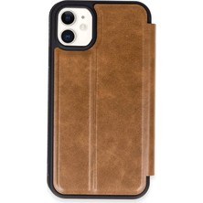 Magicool Iphone 11 Kılıf Flip Cover - Taba