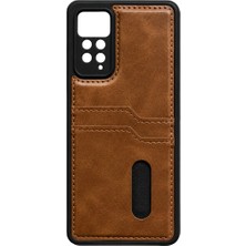 Eco Port Xiaomi Redmi Note 12 Pro 4g Kılıf Sara Kartvizitli Deri Kılıf - Taba - Taba