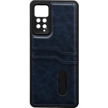 Eco Port Xiaomi Redmi Note 12 Pro 4g Kılıf Sara Kartvizitli Deri Kılıf - Lacivert - Lacivert