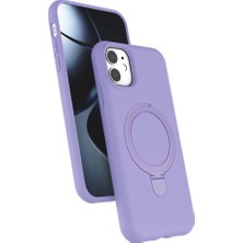 Eco Port Apple Iphone 11 Regal Magsafe Standlı Kapak - Lila - Lila