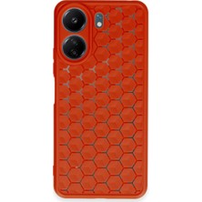 Eco Port Xiaomi Redmi 13C Kılıf Petek Silikon Kapak - Kırmızı