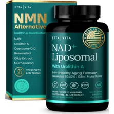 Etta Vita  Liposomal Nad+ 60 Capsul Resveratrol, Urolithin A, COQ10,MUIRA Puama Natural Energy, Brain Fog, Digestion, Detox, Gut Health Nr Nmn.