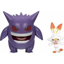 Neco Toys Pok PKW2548 Pokemon Battle 2li Figür - Gengar Scorbunny
