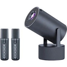 İlkyaz Fashion Bluetooth Hoparlörlü Akıllı Projektör Kablosuz Karaoke Mikrofonlu