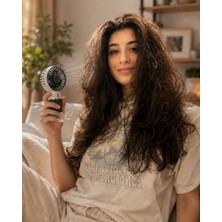 İlkyaz Fashion Güçlü Üfleme Kapasiteli Şarjlı Mini El Fanı