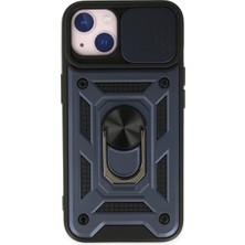 Magicool Iphone 14 Kılıf Pars Lens Yüzüklü Silikon - Lacivert