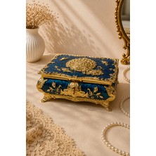 Rasha Collection Vintage Tavus Kuşu Altın Renk Takı Kutusu
