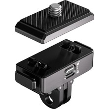 Nukrotech Quıckdock Qdx5-Ac Manyetik ve Kilitli Aksiyon Kamera Montaj Adaptörü 1/4 Dişli – Değiştirilebilir Aksiyon Kamera Bağlantılı