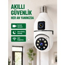 AyrStore Buğz Wifi Ampul Güvenlik Kamerası 1080P Full Hd Gece Görüşlü ve Hareket Algılamalı