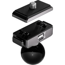Nukrotech Quıckdock Qdx5-Bc Manyetik ve Kilitli Aksiyon Kamera Montaj Adaptörü 1/4 Dişli – 25MM Toplu Mafsal Uyumlu – Değiştirilebilir Aksiyon Kamera Bağlantılı