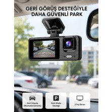 AyrStore Buğz Full Hd 3'lü Araç Kamerası Geri Görüş Destekli Park Modlu 1080P Dvr