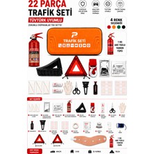 Point Marketing Araç Muayene Uyumlu 22 Parça Acil Durum ve Profesyonel Trafik Seti  Turuncu ''onaylı Ce Belgeli''