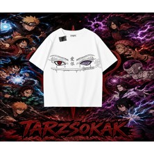 Tarzsokak Itachi Uchiha Naruto Anime Karakteri Oversize Unisex Tişört Beyaz