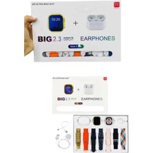 Mercora Tech Akıllı Saat Bluetooth Kulaklık Hediyeli Bildirim Görme Sesli Görüşme Çoklu Kordon
