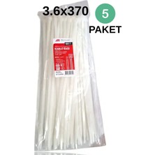 Mutlusan Mutsan 3.6X370 mm Kablo Bağı Beyaz 100 Adet x 5 Paket Toplam 500 Adet