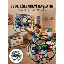 İlk El Grup El Hareketi Kontrollü Futbol Topu Tasarımlı Drone LED Işıklı