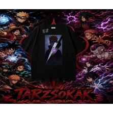 Tarzsokak Pain Nagato Naruto Anime Karakter Oversize Unisex Tişört Beyaz