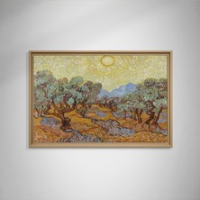 Ahsenico Zeytin Ağaçları (1889) – Vincent Van Gogh - Çerçeveli Kanvas Tablo