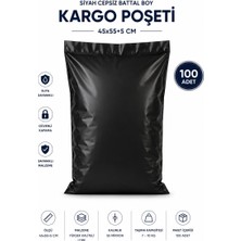 Royaleks Siyah Cepsiz Battal Boy Kargo Poşeti 45X55+5 cm 100 Adet
