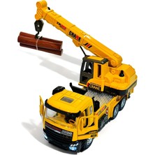 Delixa Oyuncak Sesli ve Işıklı Metal 1:28 Ölçek Çek Bırak Inşaat Araçları Kapıları Açılabilen Die Cast Mode