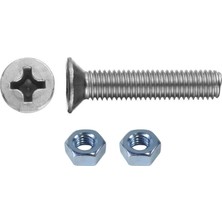 Delixa M4X60MM Metrik Vida Yhb - Somunlu 100'LÜ Takım
