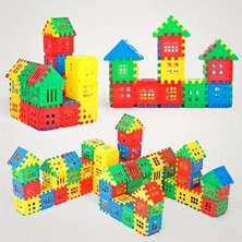 Delixa Puzzle City 3D Yapı ve Tasarım Blokları, 2+ Yaş, 256 Parça, Eğitici Oyuncak, Şehir Temalı, Yaratıcı