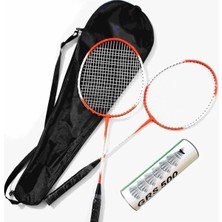 Delixa Çantalı Pro Badminton Seti 2 Adet Badminton Raketi 3 Adet Badminton Topu Pro Badminton Set